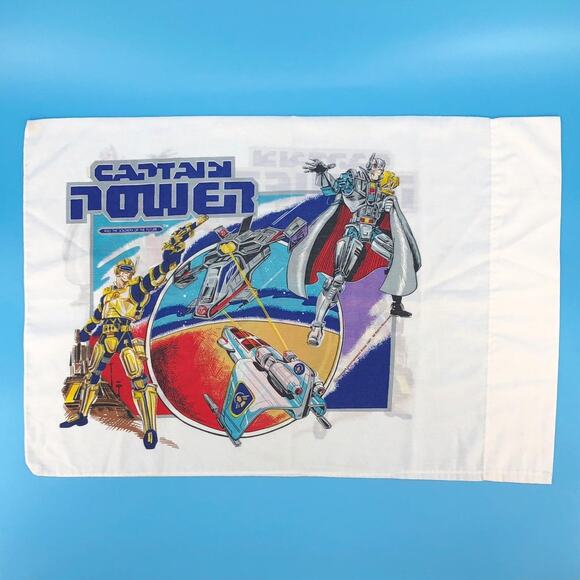Captain Power and the Soldiers of the Future pillowcase 80s 1980s vintage - Picture 1 of 4